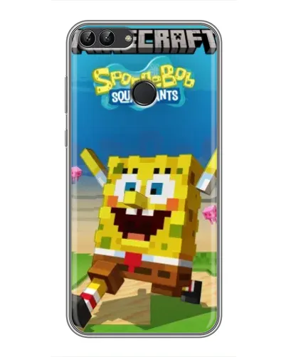 Чохол для Huawei P Smart (Enjoy 7s, FIG-LA1) з картинкою «Губка Боб Minecraft» Чохол для Huawei P Smart (Enjoy 7s, FIG-LA1) з картинкою «Губка Боб Minecraft»