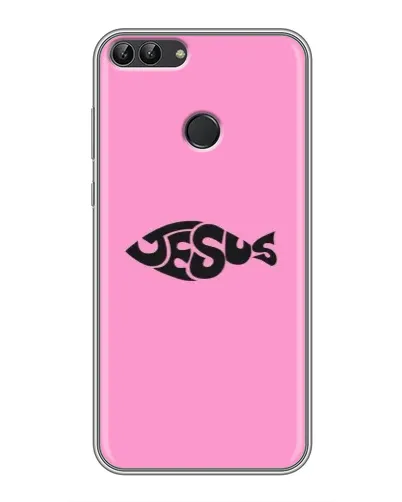 Чехол для Huawei P Smart (Enjoy 7s, FIG-LA1) с картинкой «Розовый символ Jesus» Чехол для Huawei P Smart (Enjoy 7s, FIG-LA1) с картинкой «Розовый символ Jesus»