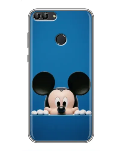 Чехол для Huawei P Smart (Enjoy 7s, FIG-LA1) с картинкой «Микки выглядывает»