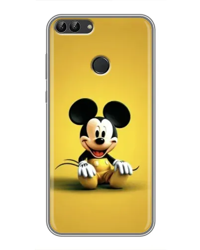 Чехол для Huawei P Smart (Enjoy 7s, FIG-LA1) с картинкой «Микки на желтом»