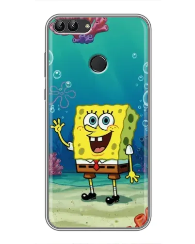 Чехол для Huawei P Smart (Enjoy 7s, FIG-LA1) с картинкой «Подводный привет»