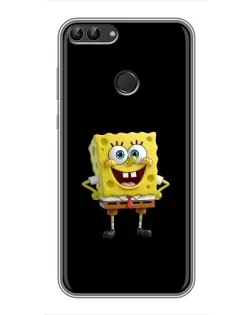 Чехол для Huawei P Smart (Enjoy 7s, FIG-LA1) с картинкой «Классический Губка Боб»