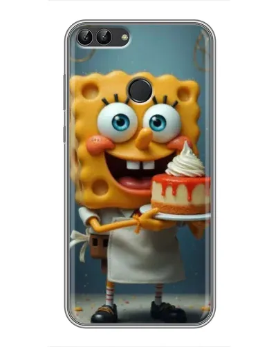 Чехол для Huawei P Smart (Enjoy 7s, FIG-LA1) с картинкой «Повар Спанч Боб»