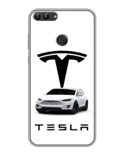Чохол для Huawei P Smart (Enjoy 7s, FIG-LA1) з картинкою «Tesla White Style» Чохол для Huawei P Smart (Enjoy 7s, FIG-LA1) з картинкою «Tesla White Style»
