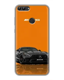 Чехол для Huawei P Smart (Enjoy 7s, FIG-LA1) с картинкой «Оранжевый Mercedes AMG»