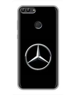 Чехол для Huawei P Smart (Enjoy 7s, FIG-LA1) с картинкой «Mercedes классический лого»