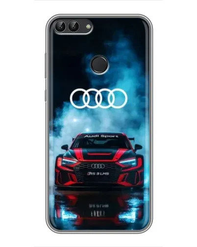 Чехол для Huawei P Smart (Enjoy 7s, FIG-LA1) с картинкой «Audi Sport — неон»