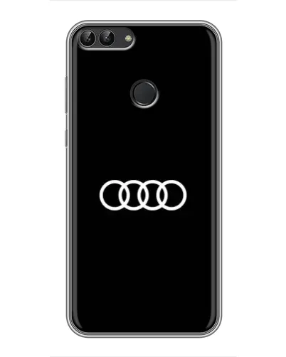 Чехол для Huawei P Smart (Enjoy 7s, FIG-LA1) с картинкой «Audi White Logo»
