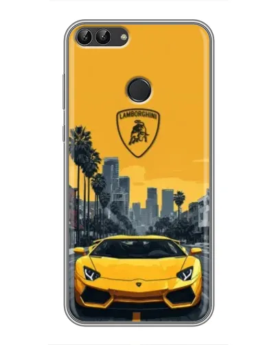 Чехол для Huawei P Smart (Enjoy 7s, FIG-LA1) с картинкой «Желтый Lamborghini город» Чехол для Huawei P Smart (Enjoy 7s, FIG-LA1) с картинкой «Желтый Lamborghini город»