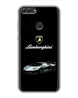 Чохол для Huawei P Smart (Enjoy 7s, FIG-LA1) з картинкою «Логотип Lamborghini класика»