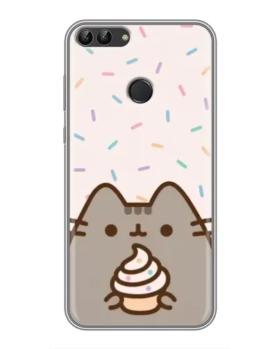 Чохол для Huawei P Smart (Enjoy 7s, FIG-LA1) з картинкою «Пушин з кексом» Чохол для Huawei P Smart (Enjoy 7s, FIG-LA1) з картинкою «Пушин з кексом»