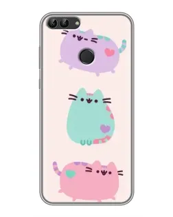Чохол для Huawei P Smart (Enjoy 7s, FIG-LA1) з картинкою «Pusheen тріо» Чохол для Huawei P Smart (Enjoy 7s, FIG-LA1) з картинкою «Pusheen тріо»