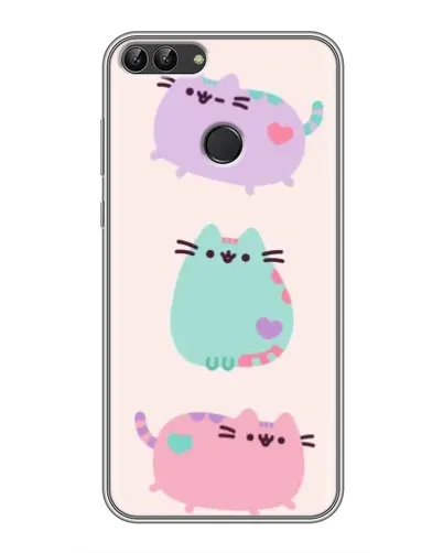 Чохол для Huawei P Smart (Enjoy 7s, FIG-LA1) з картинкою «Pusheen тріо» Чохол для Huawei P Smart (Enjoy 7s, FIG-LA1) з картинкою «Pusheen тріо»