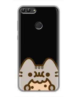 Чохол для Huawei P Smart (Enjoy 7s, FIG-LA1) з картинкою «Пушин на чорному» Чохол для Huawei P Smart (Enjoy 7s, FIG-LA1) з картинкою «Пушин на чорному»