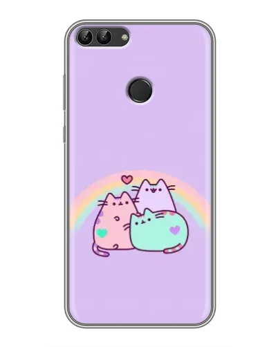 Чохол для Huawei P Smart (Enjoy 7s, FIG-LA1) з картинкою «Веселкові Пушини» Чохол для Huawei P Smart (Enjoy 7s, FIG-LA1) з картинкою «Веселкові Пушини»