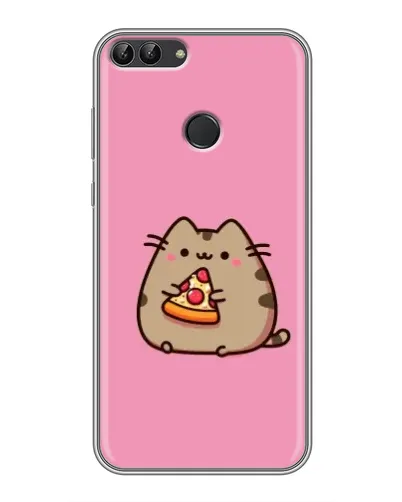 Чохол для Huawei P Smart (Enjoy 7s, FIG-LA1) з картинкою «Пушин із піцою» Чохол для Huawei P Smart (Enjoy 7s, FIG-LA1) з картинкою «Пушин із піцою»