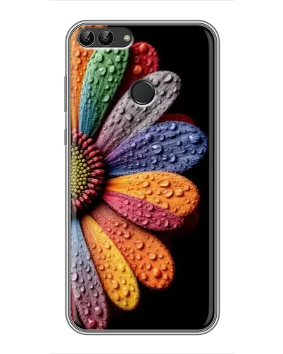 Чехол для Huawei P Smart (Enjoy 7s, FIG-LA1) с картинкой «Радужный цветок»