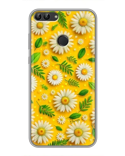 Чехол для Huawei P Smart (Enjoy 7s, FIG-LA1) с картинкой «Ромашковое солнце»