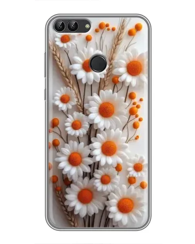 Чехол для Huawei P Smart (Enjoy 7s, FIG-LA1) с картинкой «Белые сухоцветы»