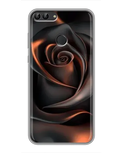 Чехол для Huawei P Smart (Enjoy 7s, FIG-LA1) с картинкой «Шелковая черная роза»