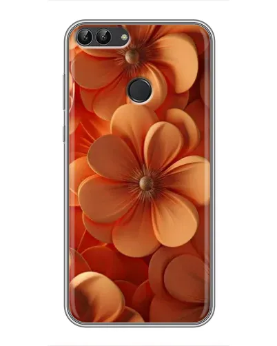 Чехол для Huawei P Smart (Enjoy 7s, FIG-LA1) с картинкой «Оранжевый макро цветок»