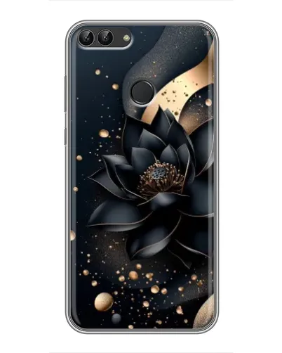 Чехол для Huawei P Smart (Enjoy 7s, FIG-LA1) с картинкой «Черный лотос»