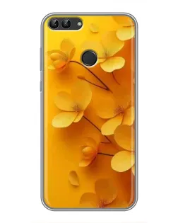 Чохол для Huawei P Smart (Enjoy 7s, FIG-LA1) з картинкою «Золоті пелюстки»