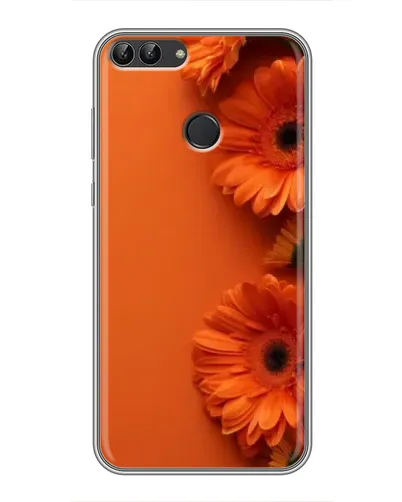 Чехол для Huawei P Smart (Enjoy 7s, FIG-LA1) с картинкой «Оранжевые герберы»