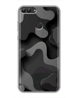 Чехол для Huawei P Smart (Enjoy 7s, FIG-LA1) с картинкой «Темный абстрактный камуфляж» Чехол для Huawei P Smart (Enjoy 7s, FIG-LA1) с картинкой «Темный абстрактный камуфляж»
