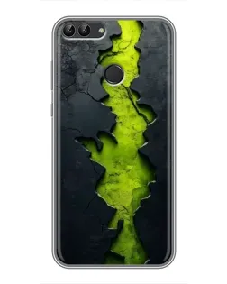 Чехол для Huawei P Smart (Enjoy 7s, FIG-LA1) с картинкой «Салатовый разлом скалы» Чехол для Huawei P Smart (Enjoy 7s, FIG-LA1) с картинкой «Салатовый разлом скалы»