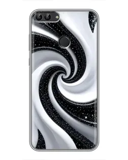 Чехол для Huawei P Smart (Enjoy 7s, FIG-LA1) с картинкой «Черно-белая спираль» Чехол для Huawei P Smart (Enjoy 7s, FIG-LA1) с картинкой «Черно-белая спираль»