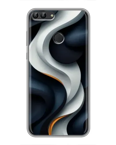Чехол для Huawei P Smart (Enjoy 7s, FIG-LA1) с картинкой «Объемные черно-белые ленты» Чехол для Huawei P Smart (Enjoy 7s, FIG-LA1) с картинкой «Объемные черно-белые ленты»