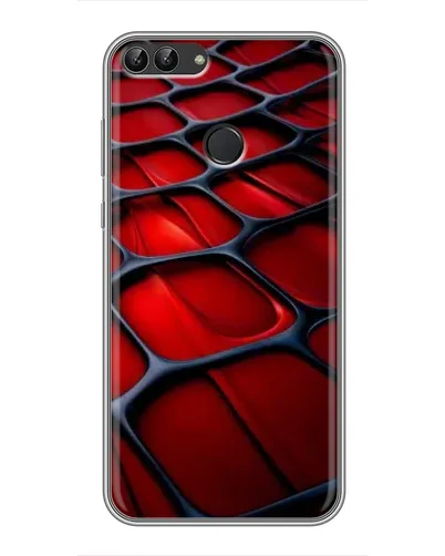 Чехол для Huawei P Smart (Enjoy 7s, FIG-LA1) с картинкой «Красная глянцевая сетка» Чехол для Huawei P Smart (Enjoy 7s, FIG-LA1) с картинкой «Красная глянцевая сетка»