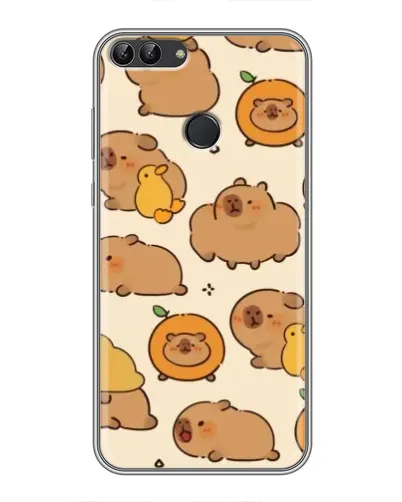 Чехол для Huawei P Smart (Enjoy 7s, FIG-LA1) с картинкой «Капибары с апельсинами» Чехол для Huawei P Smart (Enjoy 7s, FIG-LA1) с картинкой «Капибары с апельсинами»