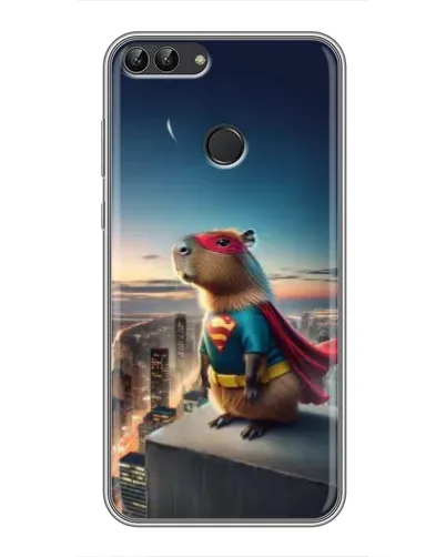 Чехол для Huawei P Smart (Enjoy 7s, FIG-LA1) с картинкой «Капи-мен супергерой» Чехол для Huawei P Smart (Enjoy 7s, FIG-LA1) с картинкой «Капи-мен супергерой»