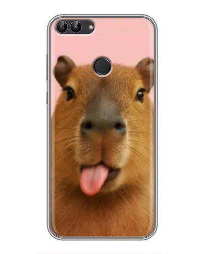 Чехол для Huawei P Smart (Enjoy 7s, FIG-LA1) с картинкой «Капибара с языком» Чехол для Huawei P Smart (Enjoy 7s, FIG-LA1) с картинкой «Капибара с языком»