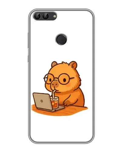 Чехол для Huawei P Smart (Enjoy 7s, FIG-LA1) с картинкой «Капибара с ноутбуком» Чехол для Huawei P Smart (Enjoy 7s, FIG-LA1) с картинкой «Капибара с ноутбуком»