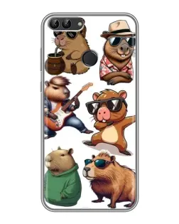 Чохол для Huawei P Smart (Enjoy 7s, FIG-LA1) з картинкою «Круті капібари музиканти» Чохол для Huawei P Smart (Enjoy 7s, FIG-LA1) з картинкою «Круті капібари музиканти»