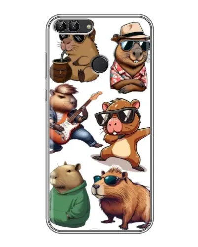 Чехол для Huawei P Smart (Enjoy 7s, FIG-LA1) с картинкой «Крутые капибары музыканты» Чехол для Huawei P Smart (Enjoy 7s, FIG-LA1) с картинкой «Крутые капибары музыканты»