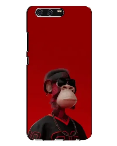 Чехол для Huawei P10 Plus (VKY) с картинкой «Bored Ape в красном»