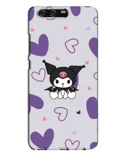 Чехол для Huawei P10 Plus (VKY) с картинкой «Kuromi и лавандовые сердца»