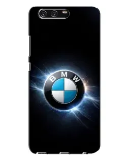 Чехол для Huawei P10 Plus (VKY) с картинкой «BMW — неоновое сияние»