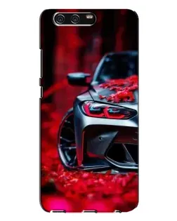 Чехол для Huawei P10 Plus (VKY) с картинкой «Спортивная BMW и цветы»