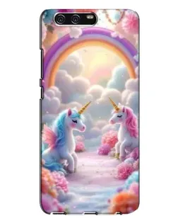 Чехол для Huawei P10 Plus (VKY) с картинкой «Радуга и единороги»