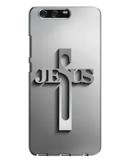 Чехол для Huawei P10 Plus (VKY) с картинкой «Металлический крест Jesus»