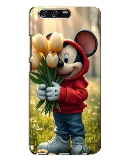Чехол для Huawei P10 Plus (VKY) с картинкой «Микки с тюльпанами»