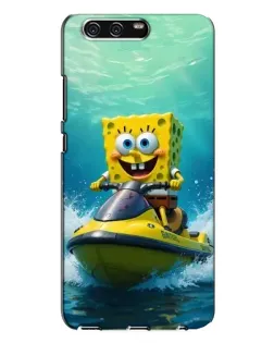 Чехол для Huawei P10 Plus (VKY) с картинкой «Спанч Боб на гидроцикле»
