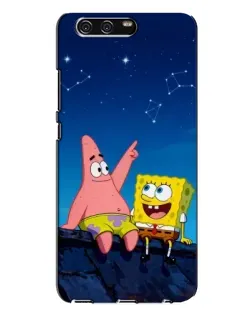 Чехол для Huawei P10 Plus (VKY) с картинкой «Губка Боб и Патрик ночью»