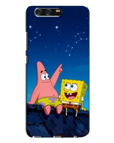 Чехол для Huawei P10 Plus (VKY) с картинкой «Губка Боб и Патрик ночью»