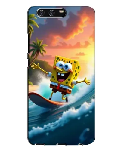 Чехол для Huawei P10 Plus (VKY) с картинкой «Губка Боб серфингист»